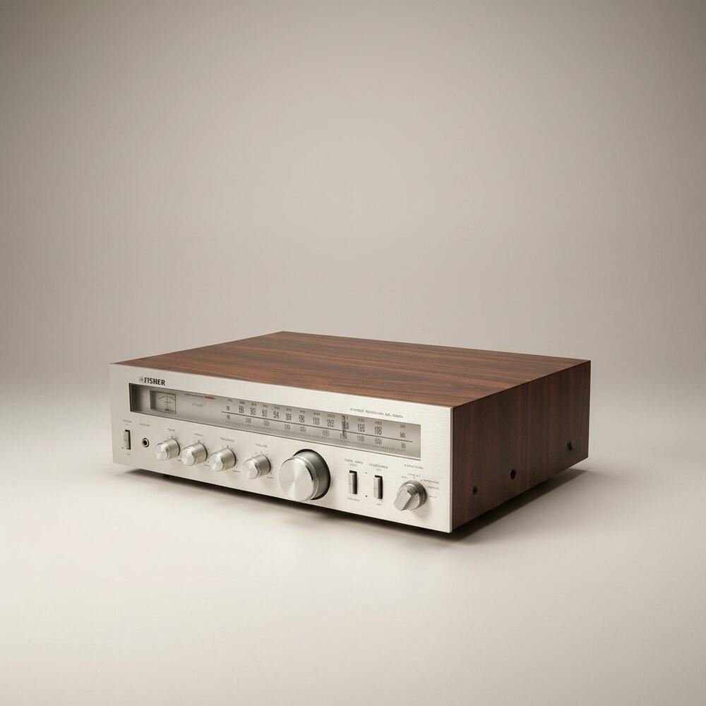 Fisher MC-2000 Stereo Receiver Silver Analog 2-Channel RCA Headphone Jack